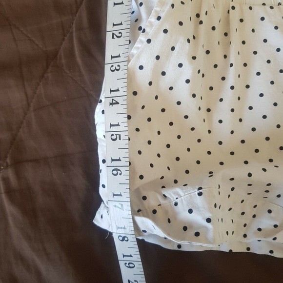 H&M Divided Womens Romper Shorts Polka dots Sz 2 Y2K Baddie Zipper White  Black - Picture 11 of 12